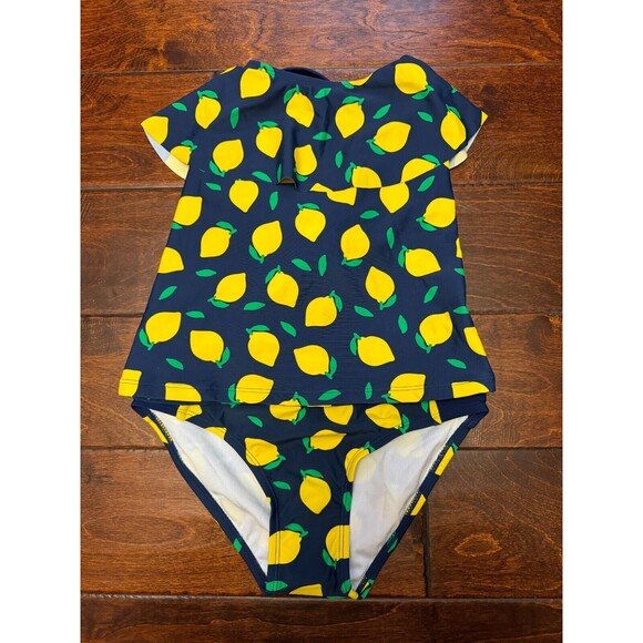 Kanu Surf Lemonade Style 8570 Kids Girls Swim Suit Navy Size 12 (Style 8570) - Picture 1 of 7